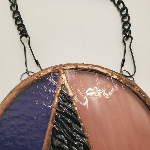 Stained Glass & Copper 6 Inch Suncatcher On Chain Window Hanging Memory Gift - Picture 5 of 7